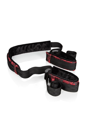 Наножники Scandal с длинным ремешком черные с красным (1)