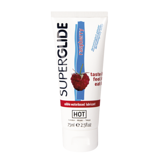 Съедобный лубрикант со вкусом клубники 75 мл.Raspberry