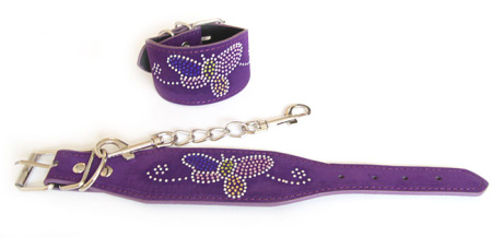 Оковы со стразами фиолетовые