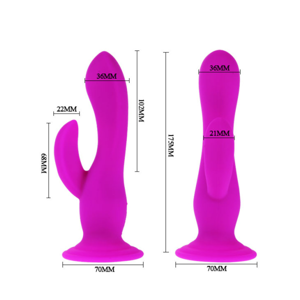 Вибромассажер с клиторальным стимулятором ALVIN (2)