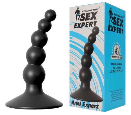 Втулка анальная цвет черный SEX EXPERT